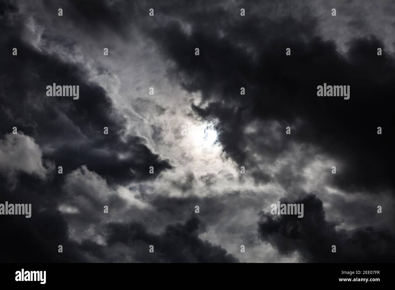 Light in the Dark and Dramatic Storm Clouds Stock Photo - Alamy