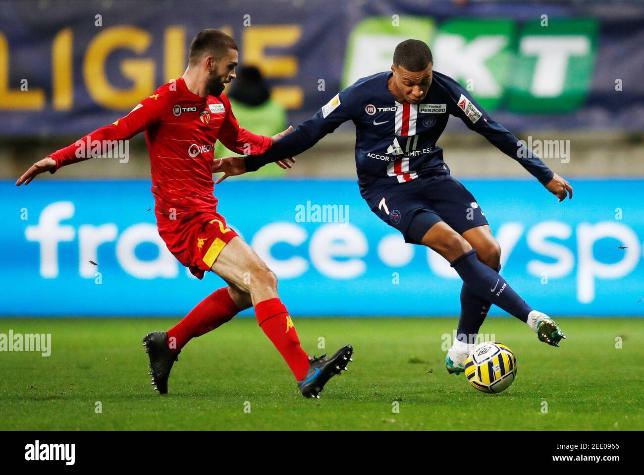 Soccer Football - Coupe de la Ligue - Round of 16 - Le Mans v Paris St  Germain - MMArena, Le Mans, France - December 18, 2019 Paris St Germain's  Kylian Mbappe