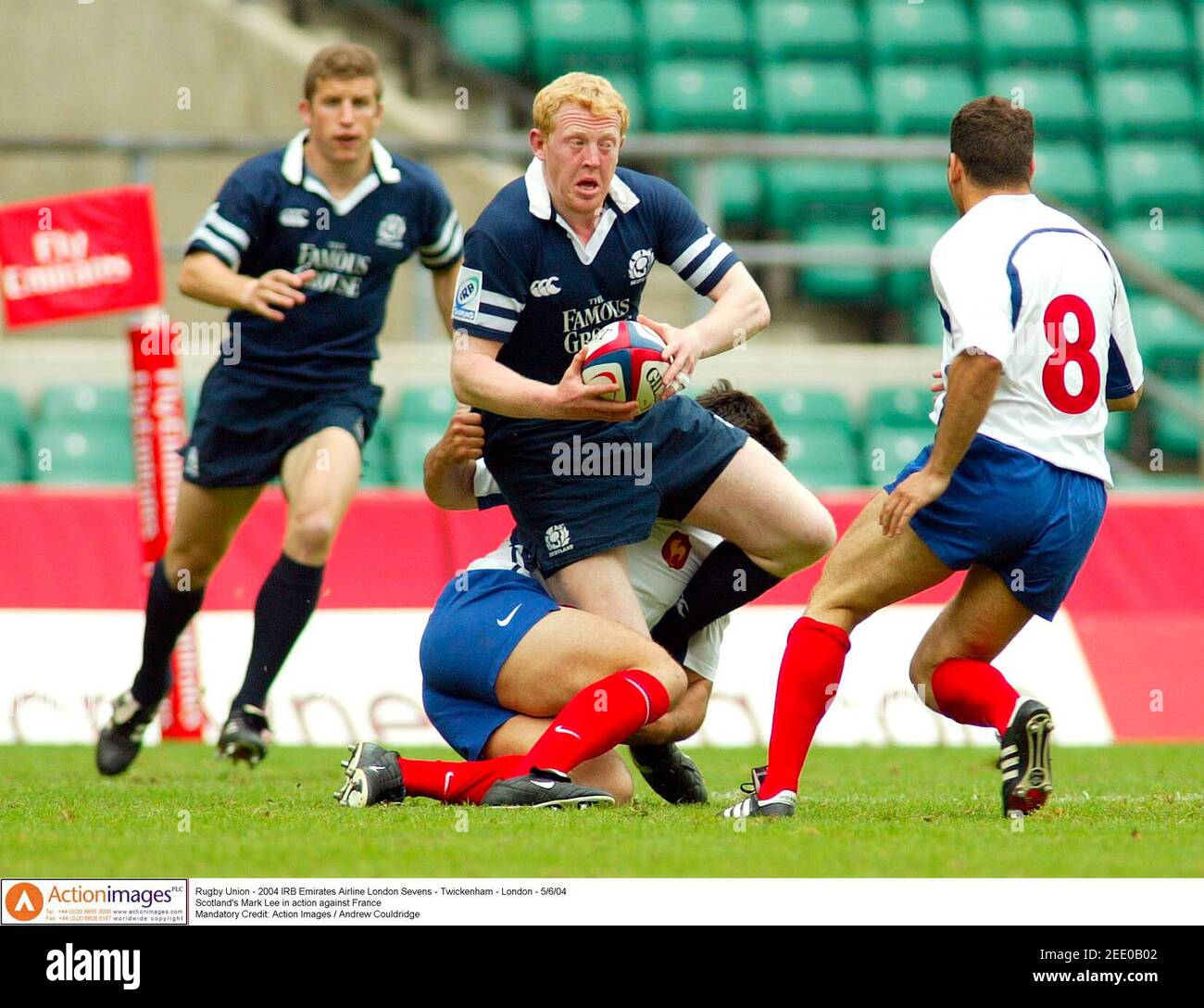 Rugby Union - 2004 IRB Emirates Airline London Sevens - Twickenham - London - 5/6/04  Scotland's Mark Lee in action against France  Mandatory Credit: Action Images / Andrew Couldridge Stock Photo