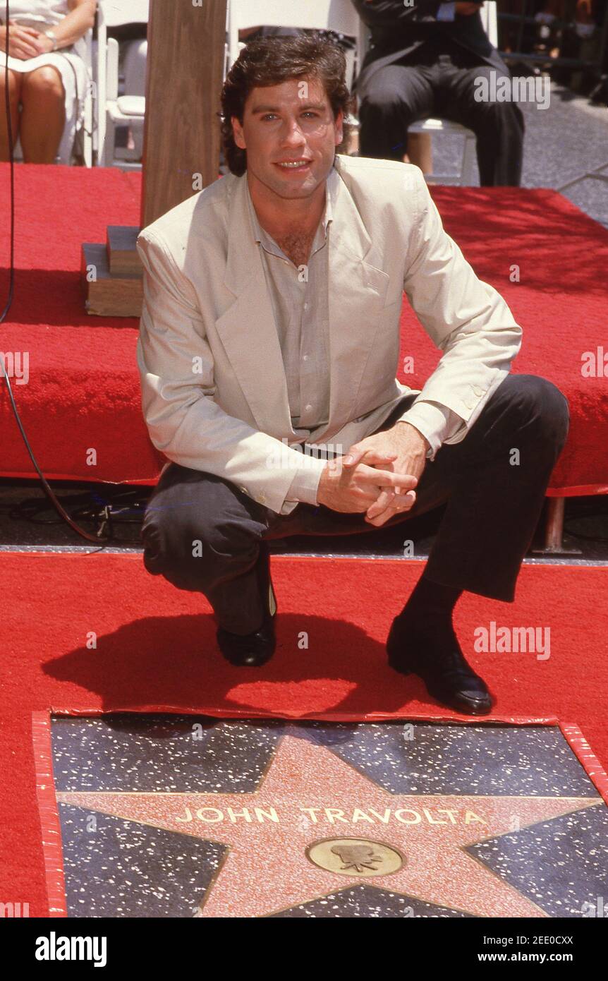 John Travolta at his Hollywood Walk Of Fame Induction on June 5, 1985.  Credit: Ralph Dominguez/MediaPunch Stock Photo - Alamy