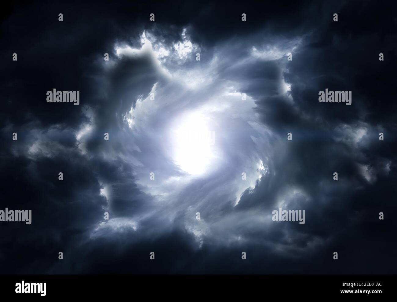 Light in the Dark and Dramatic Storm Clouds Stock Photo - Alamy