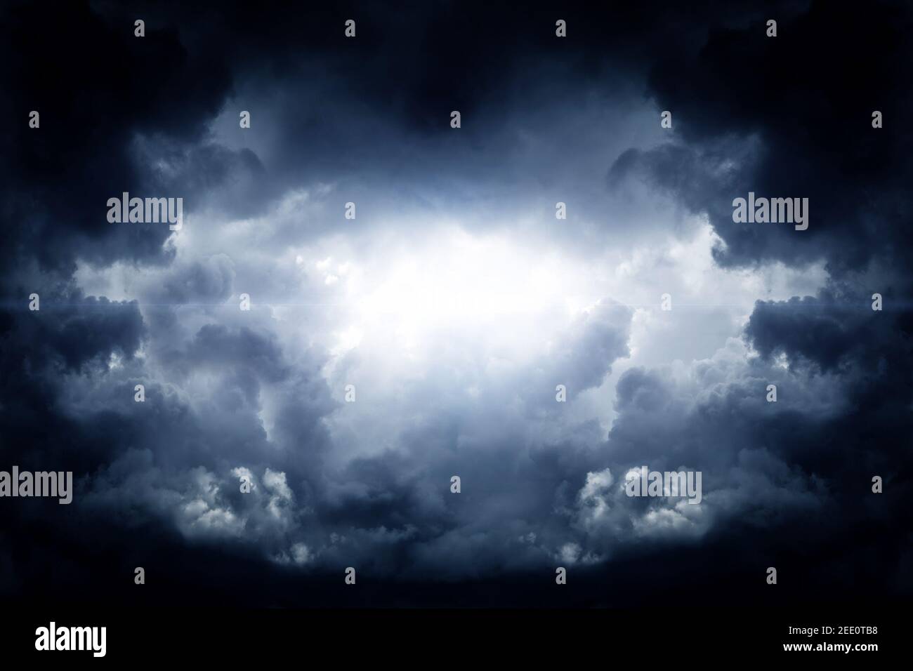 Light in the Dark and Dramatic Storm Clouds Stock Photo - Alamy