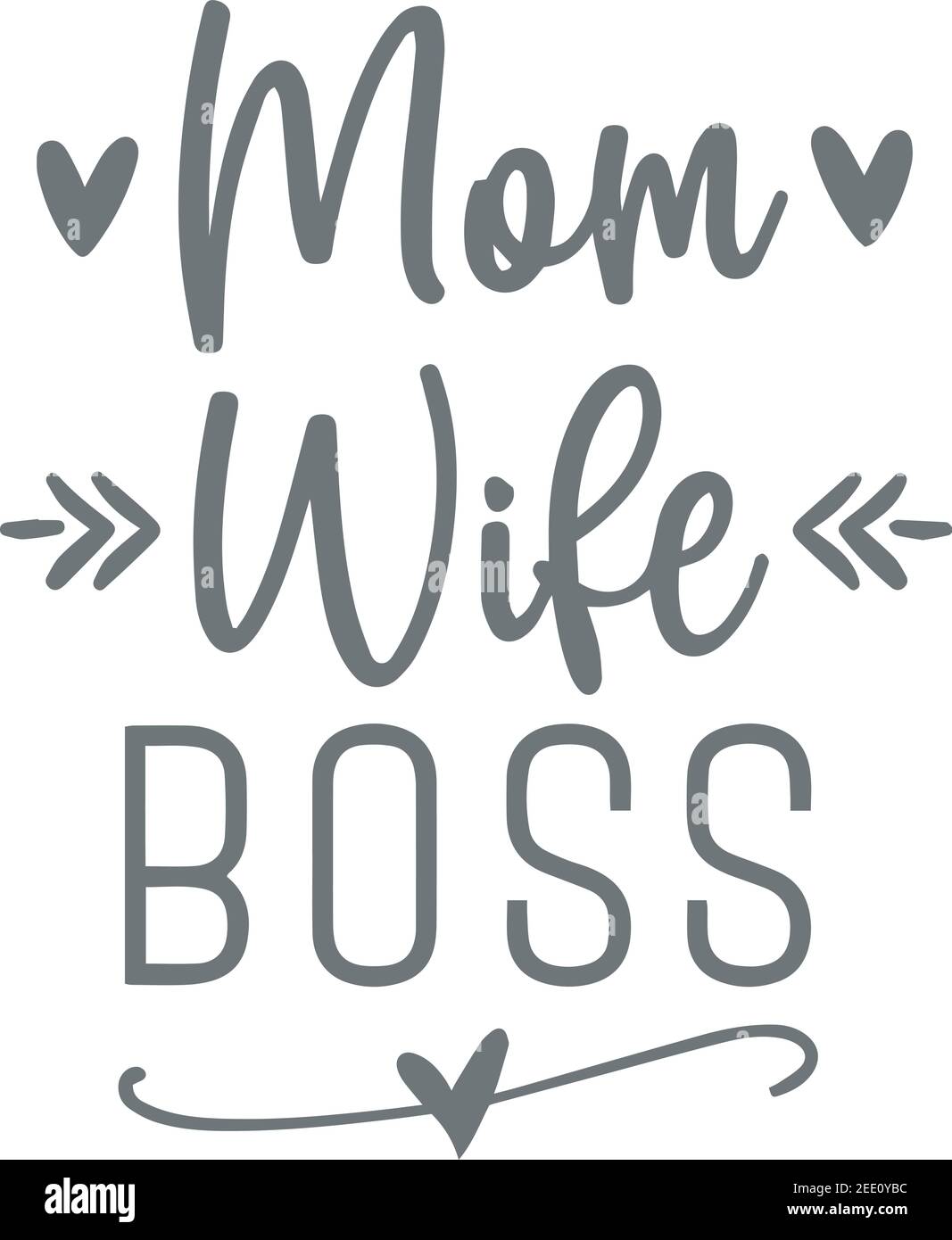 mom wife boss logo sign inspirational quotes and motivational typography  art lettering composition design Stock Vector Image & Art - Alamy