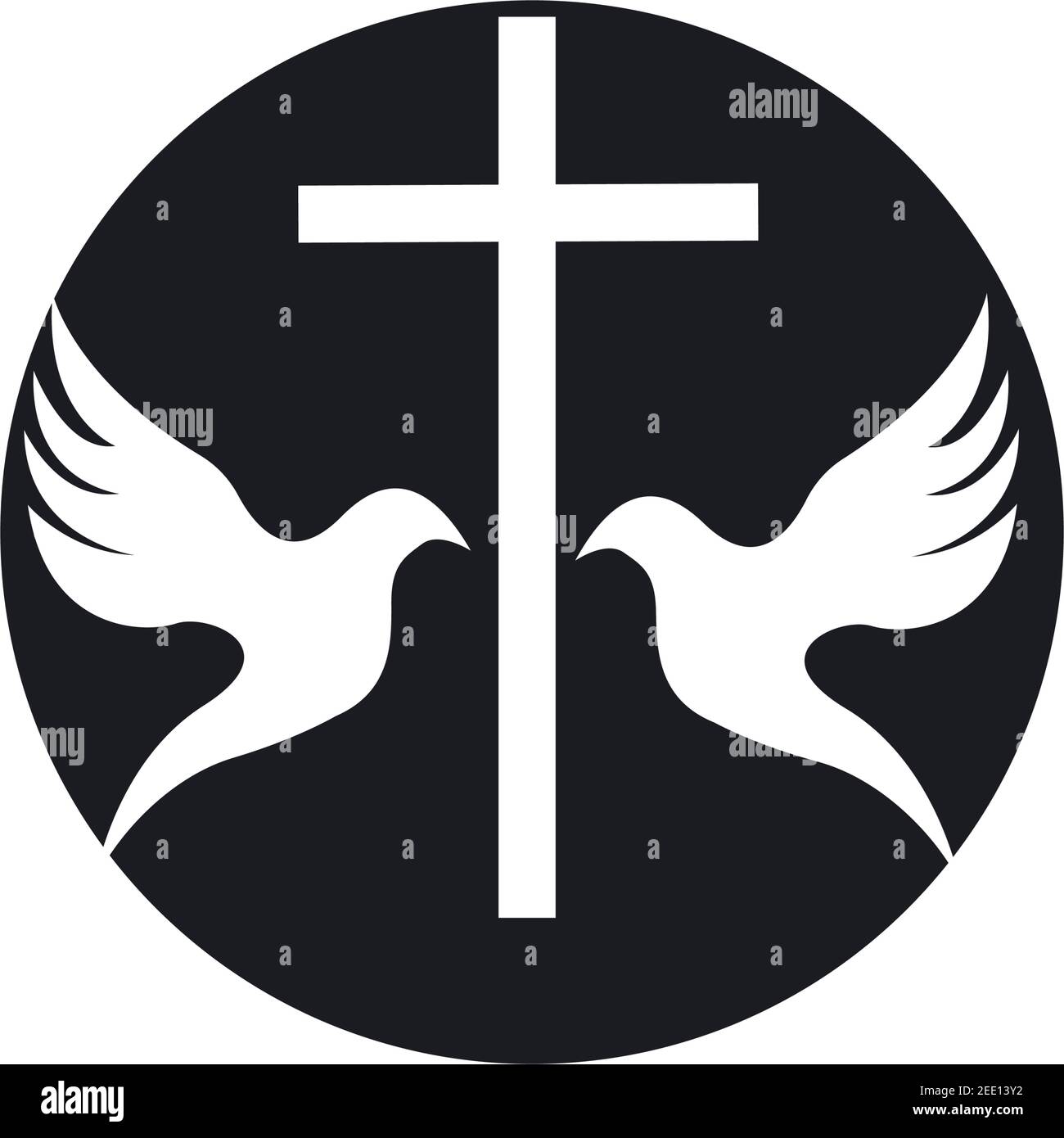 church christian line art logo design,Christian symbols Stock Vector ...