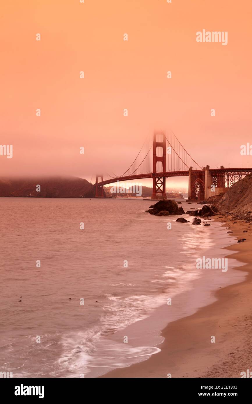 Golden Gate Bridge in San Francisco, California, United States Stock Photo