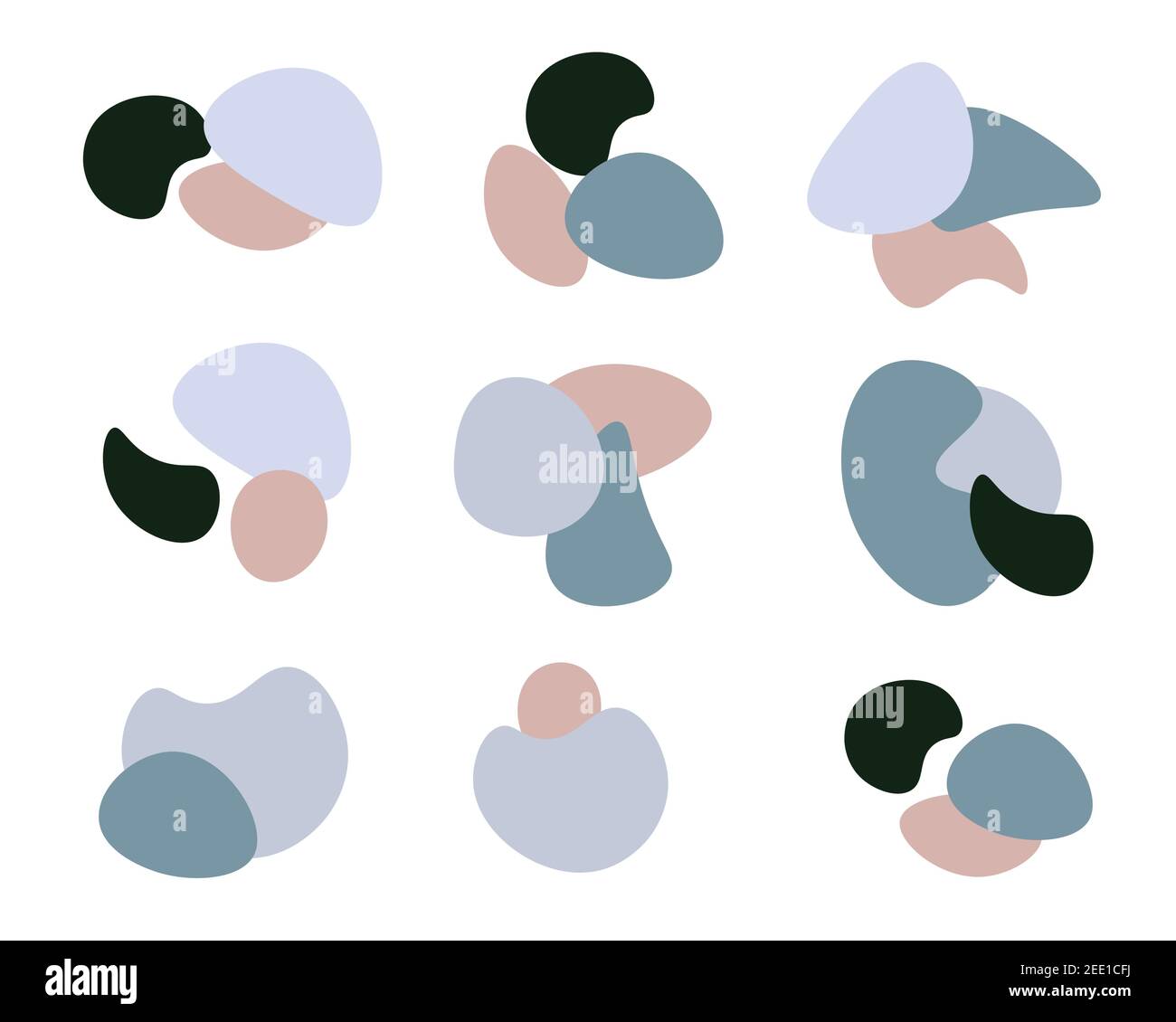 Random blob shapes. Splat and fleck graphic. Vector design for