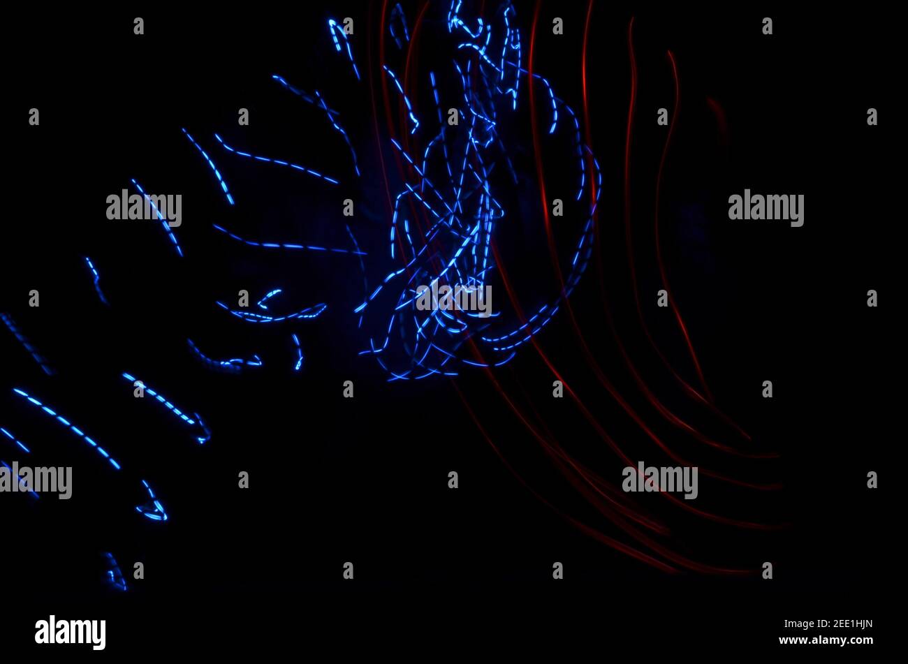 Abstract background with blue and red neon lights Stock Photo - Alamy