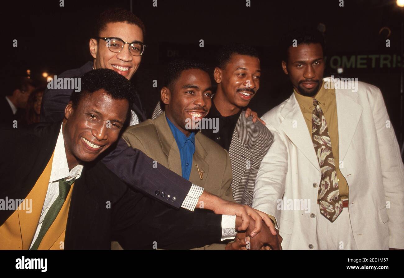 Michael Wright, Harry Lennix, Tico Wells, Robert Townsend and Leon the premiere of 'The Five Heartbeats' on March 27, 1991 at Mann Village Theater in Westwood, California Credit: Ralph Dominguez/MediaPunch Stock Photo