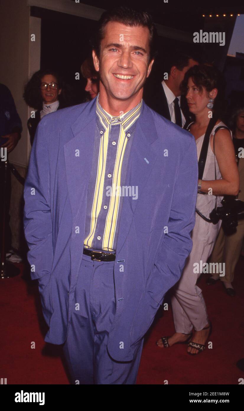 Mel Gibson attends 'The Man Without a Face' Westwood Premiere on August 5, 1993 at Mann Bruin Theatre in Westwood, California. Credit: Ralph Dominguez/MediaPunch Stock Photo