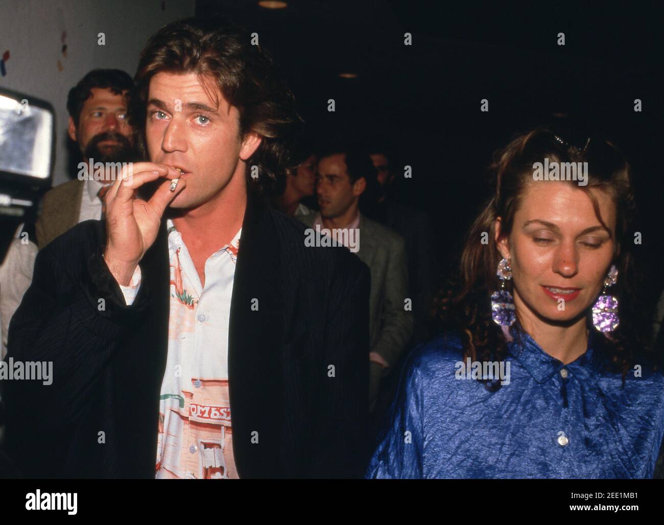 Mel Gibson and Robyn Moore at the 'Ruthless People' Century City Premiere on June 24, 1986 at Plitt's Century Plaza Theatres in Century City, California.  Credit: Ralph Dominguez/MediaPunch Stock Photo