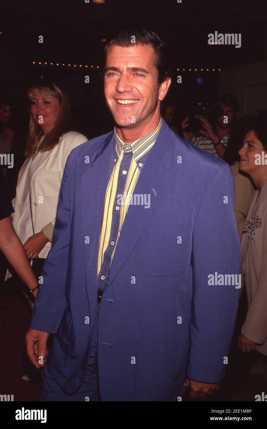 Mel Gibson attends 'The Man Without a Face' Westwood Premiere on August 5, 1993 at Mann Bruin Theatre in Westwood, California. Credit: Ralph Dominguez/MediaPunch Stock Photo