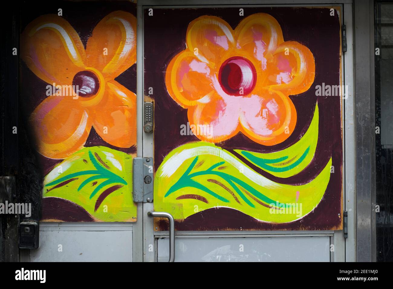 Downtown painting murals in London Ontario, completed by Rich Denomme Stock Photo Alamy