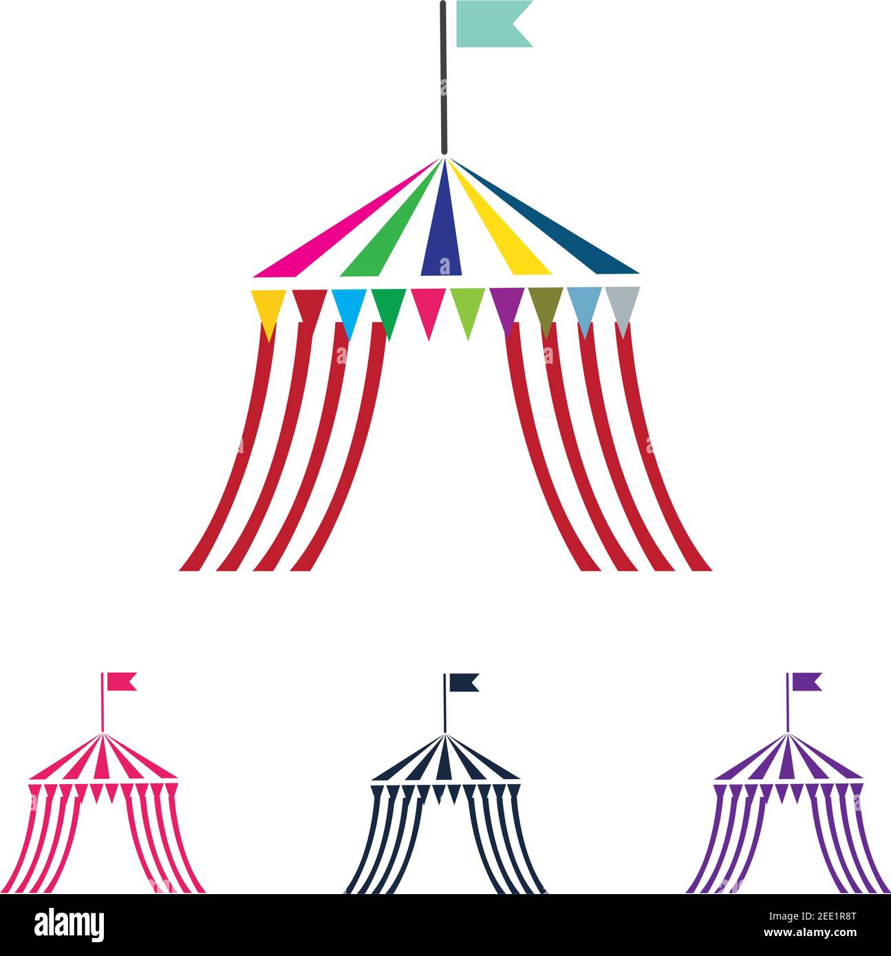 Circus vector illustration design logo emblems template Stock Vector