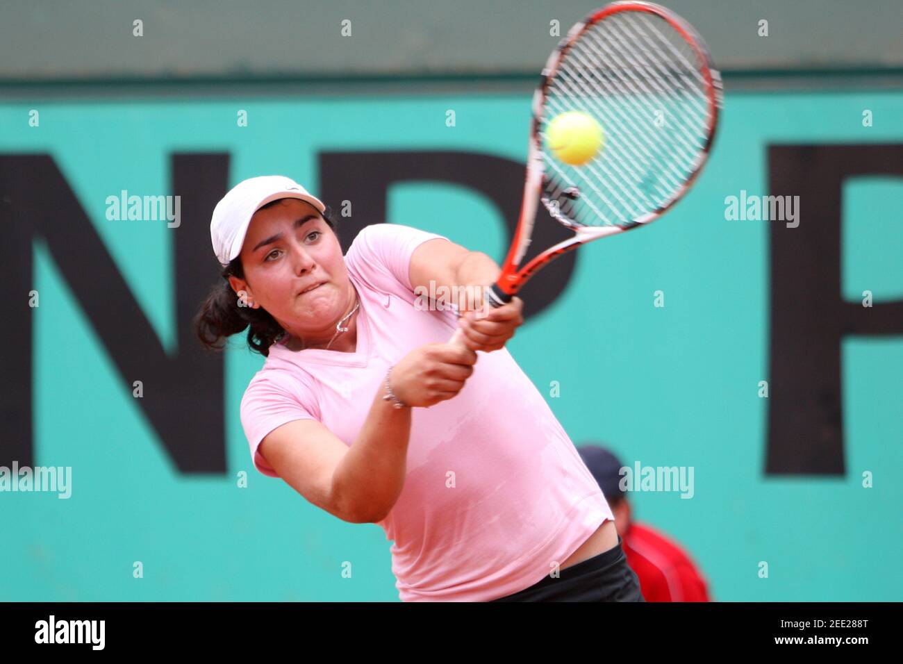 Tennis - French Open - Roland Garros, Paris, France - 6/6/10 Tunisia's Ons  Jabeur in action during her Girl's Single's Final Mandatory Credit: Action  Images / Paul Childs Stock Photo - Alamy