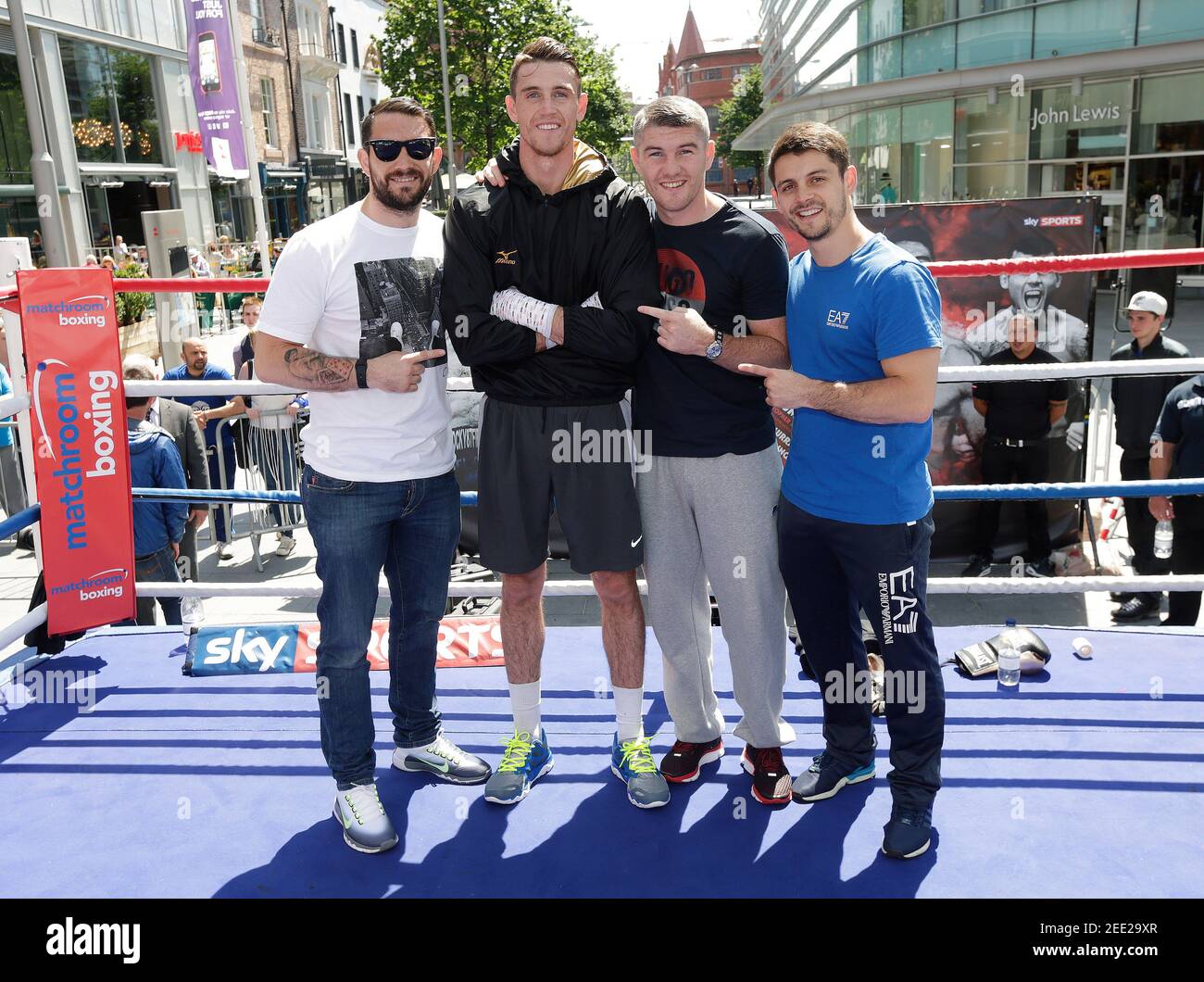 Boxing - Callum Smith Public Work-Out - Liverpool One - 23/6/15 Paul Smith, Callum  Smith, Liam