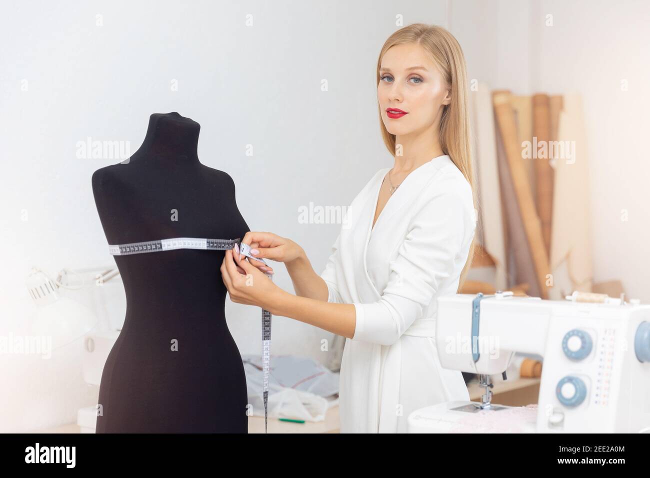 Tailor takes measurements from hi-res stock photography and images - Alamy