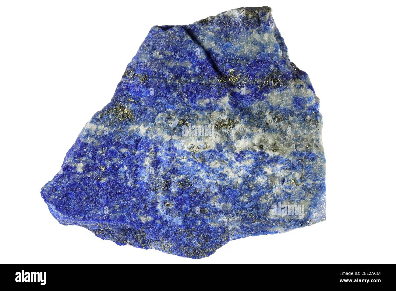 lapis lazuli from Jundak Mine, Afghanistan isolated on white background Stock Photo