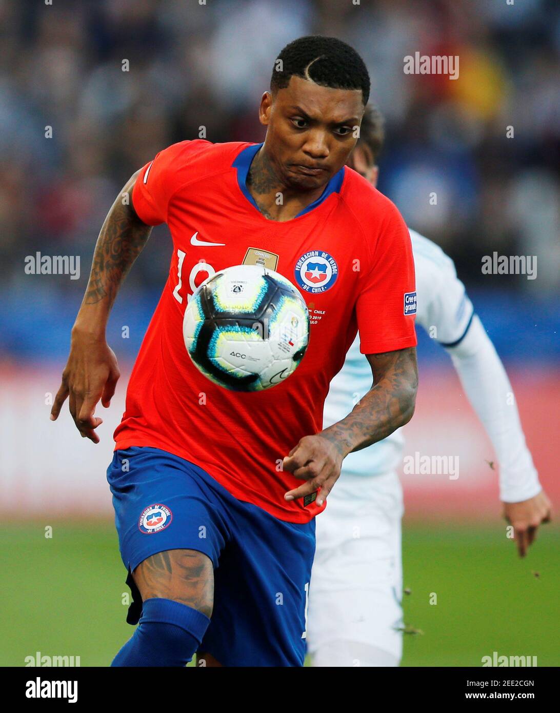 Soccer Football Copa America Brazil 2019 Third Place Play Off Argentina V Chile Arena Corinthians Sao Paulo Brazil July 6 2019 Chile S Junior Fernandes In Action Reuters Luisa Gonzalez Stock Photo Alamy