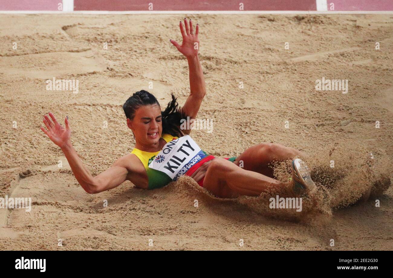 Athletics - World Athletics Championships - Doha 2019 -Women's Triple Jump  Qualification - Khalifa International Stadium, Doha, Qatar - October 3, 2019.  Lithuania's Dovile Kilty in action. REUTERS/Hannah Mckay Stock Photo - Alamy