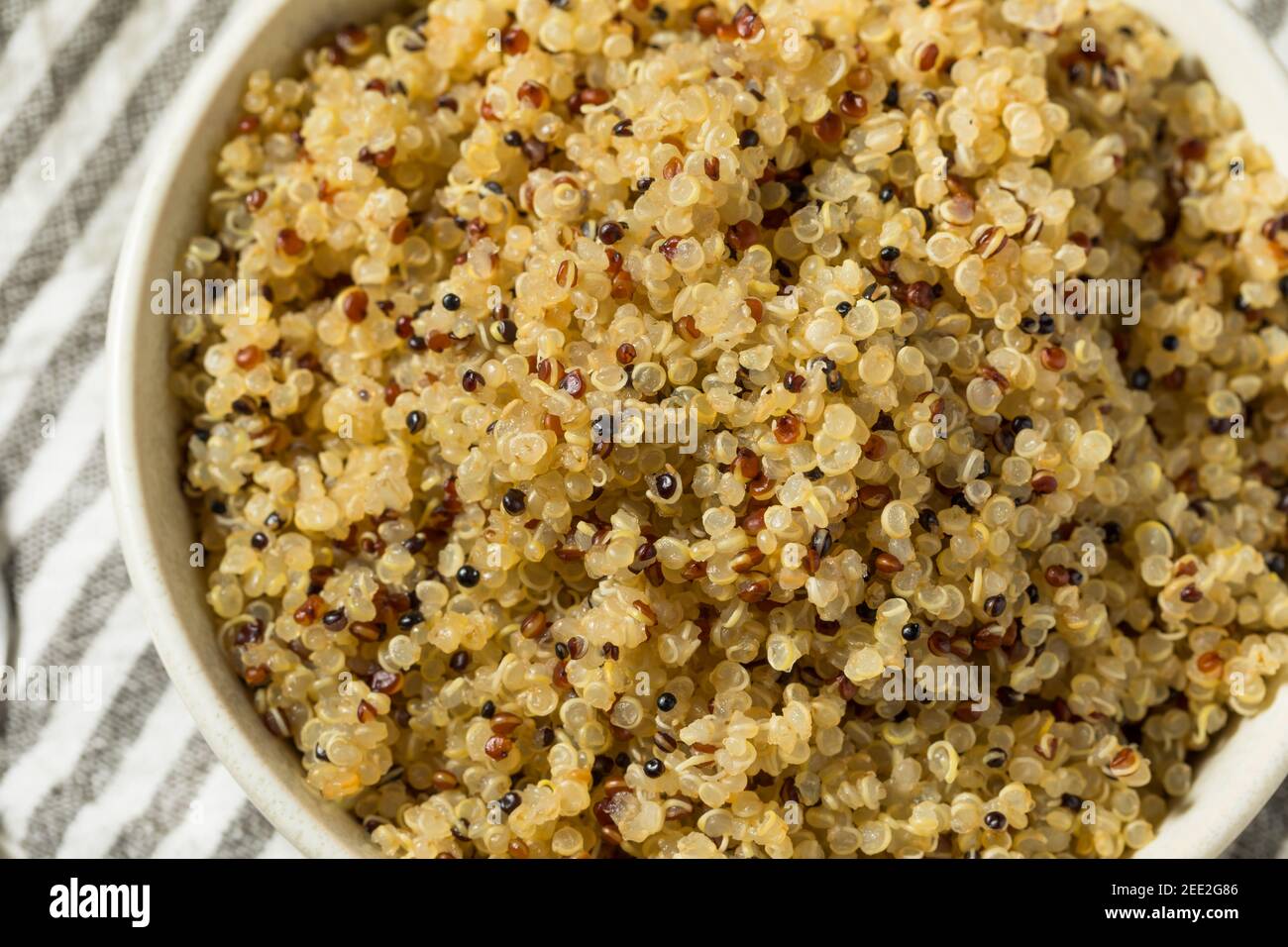Healthy Cooked White Quinoa Ready to Eat Stock Photo Alamy