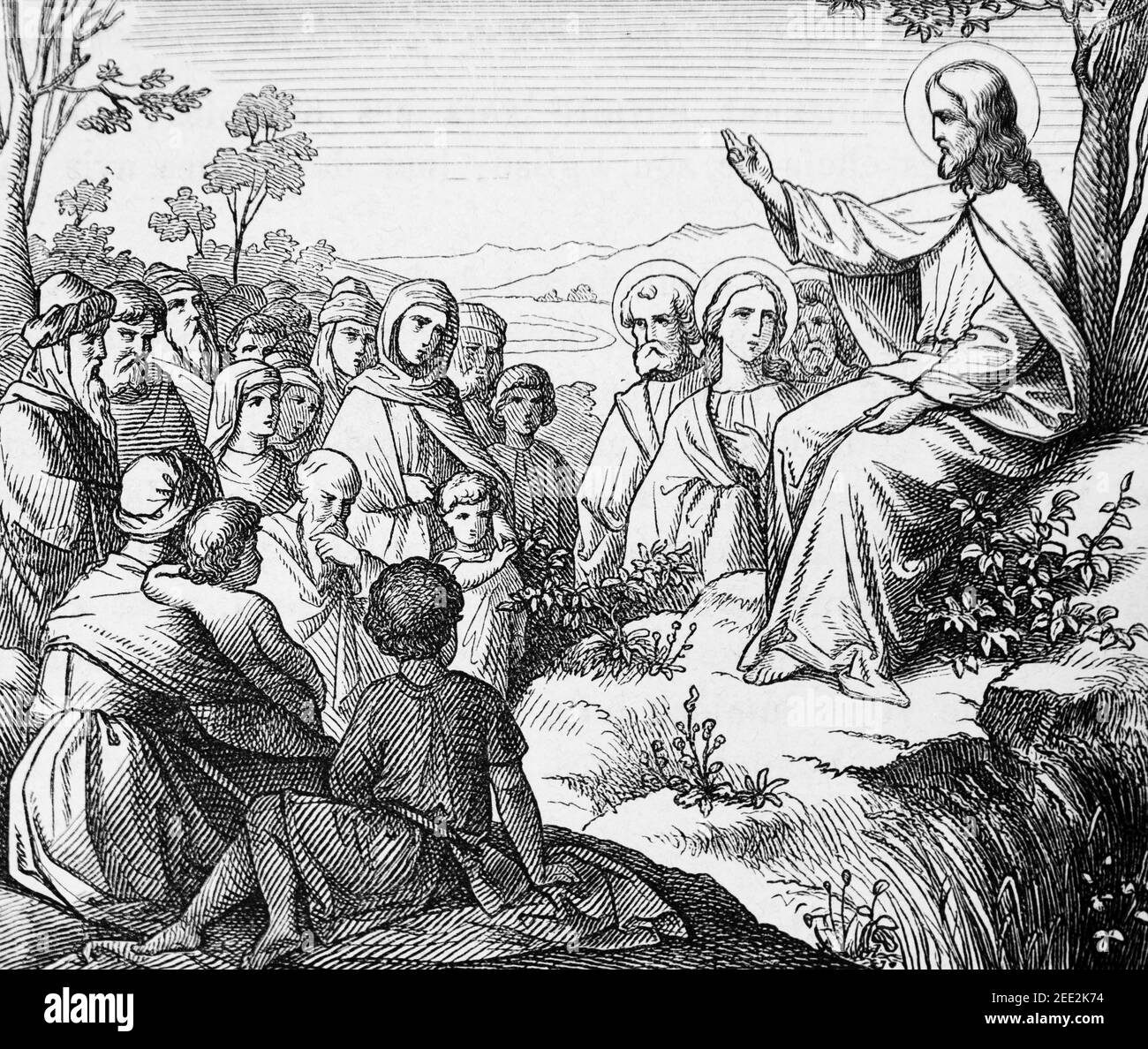 Sermon on the mountain scene of the new testament histoire biblique
