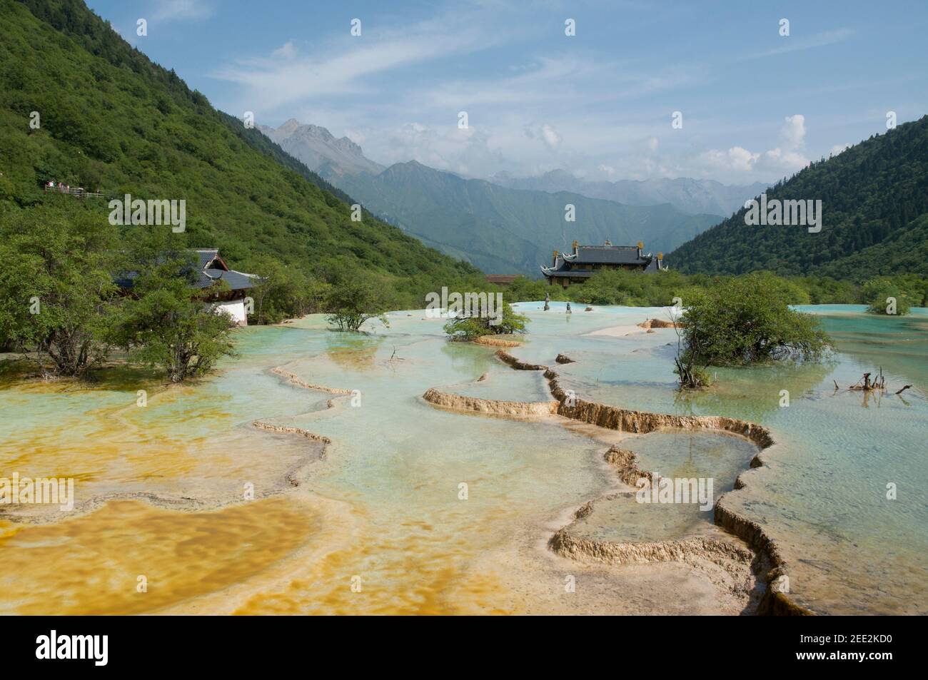Huanglong pools (August 2015) Stock Photo