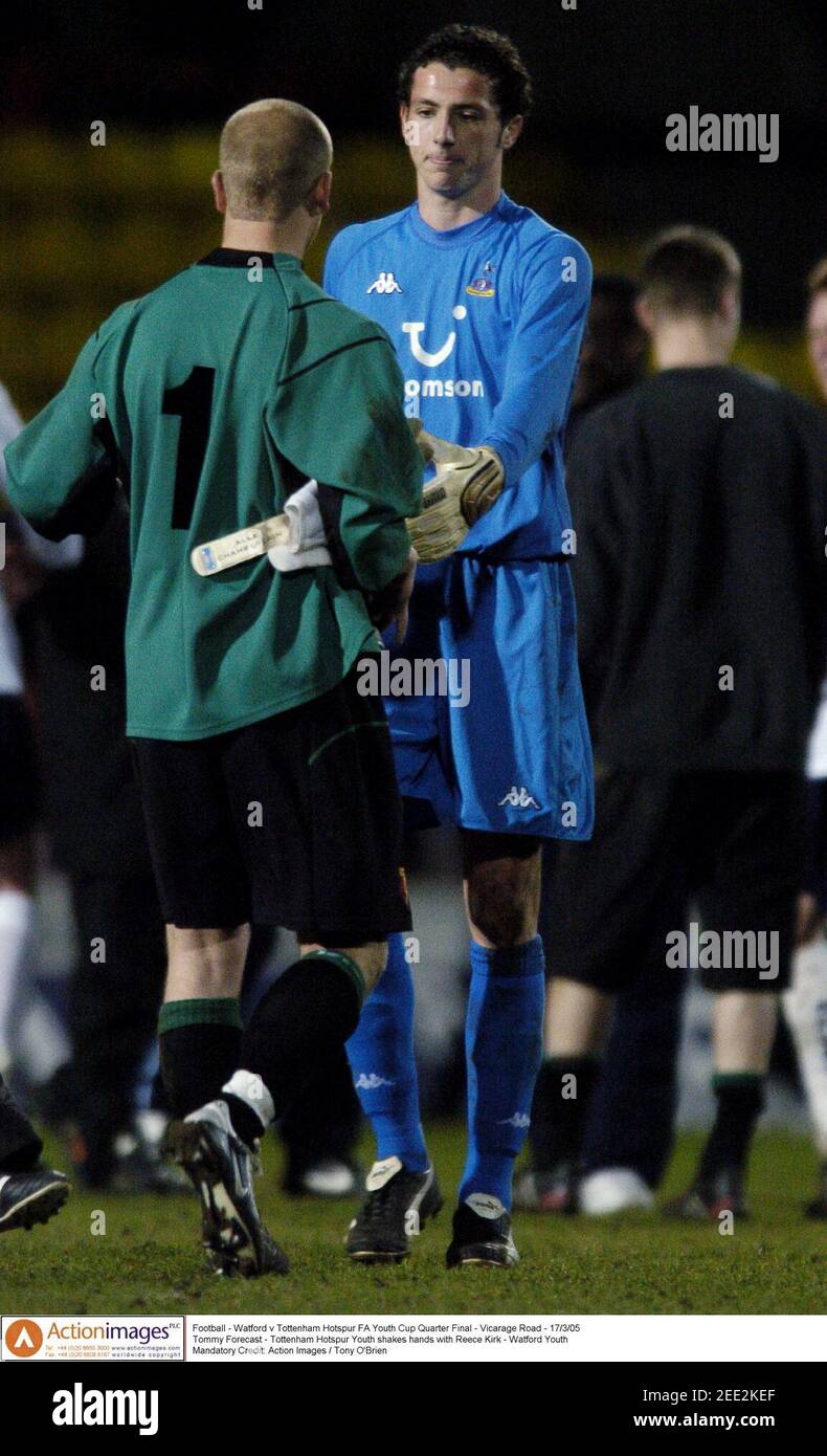 Football Watford V Tottenham Hotspur Fa Youth Cup Quarter Final Vicarage Road 17 3 05 Tommy