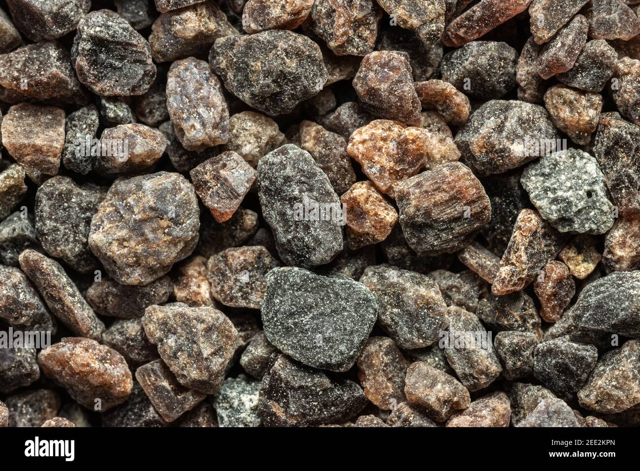 Black Himalayan Salt grains spread to be level Stock Photo Alamy