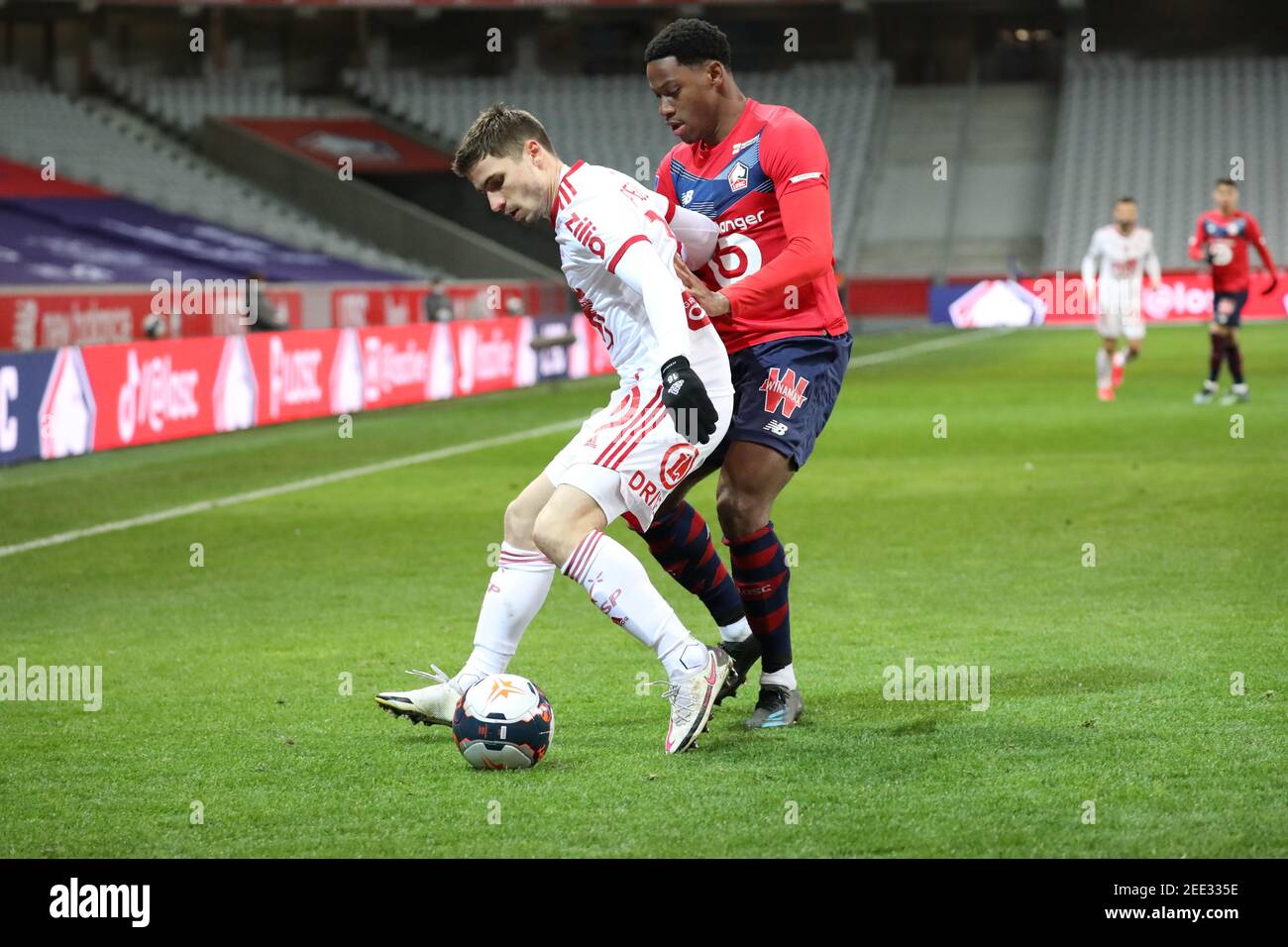 Jonathan DAVID 9 LOSC during the French championship Ligue 1 football match  between Lille OSC and Stade Brestois 29 on Februar / LM Stock Photo - Alamy