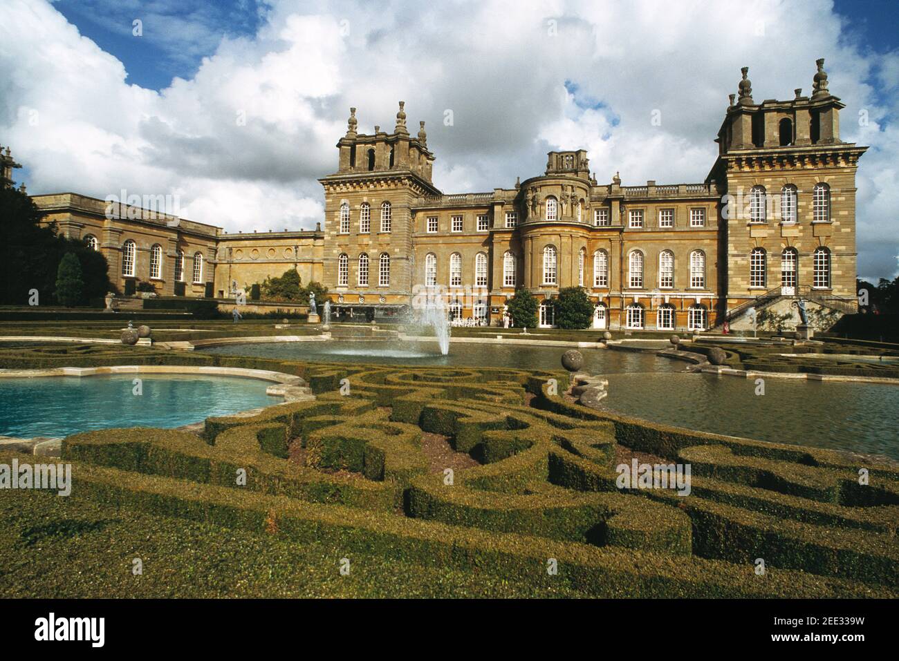 United Kingdom. England. Oxfordshire. Blenheim Palace. Italian gardens. Stock Photo