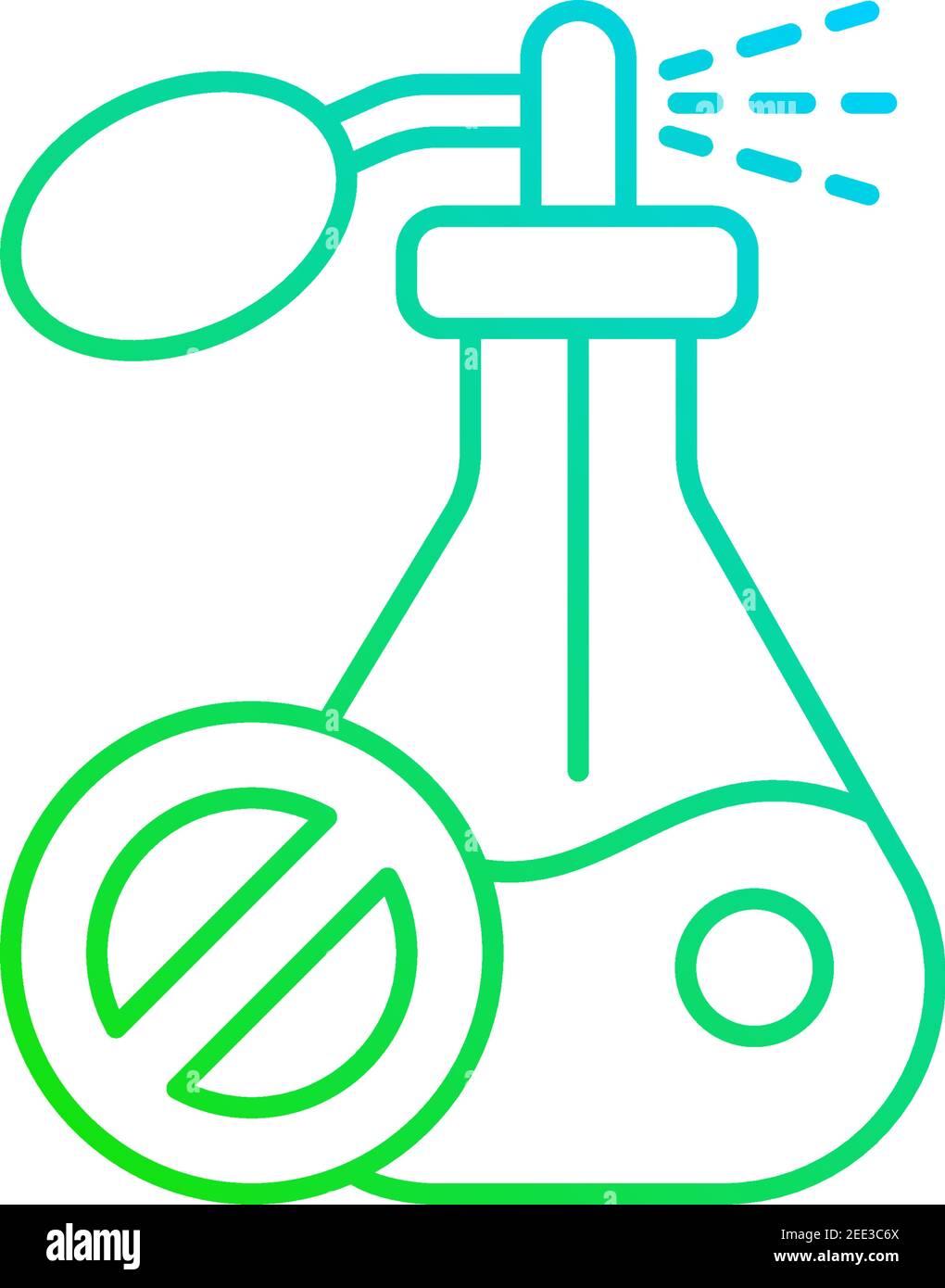 No synthetic fragrances gradient linear vector icon Stock Vector
