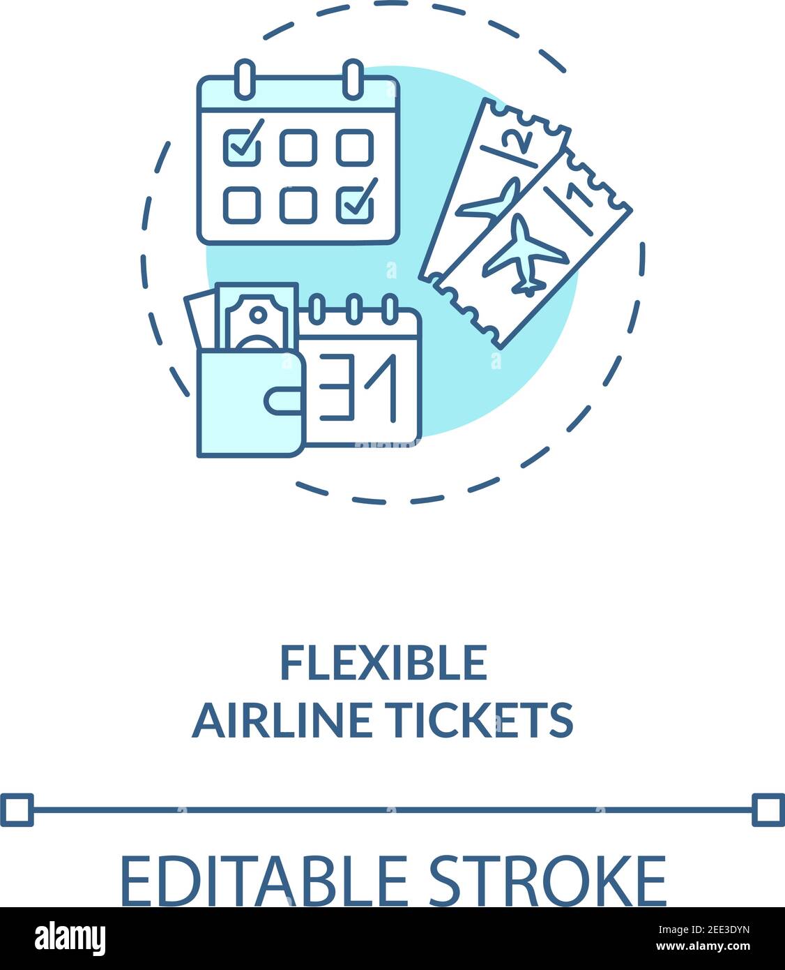 Flexible airline tickets concept icon Stock Vector Image & Art Alamy