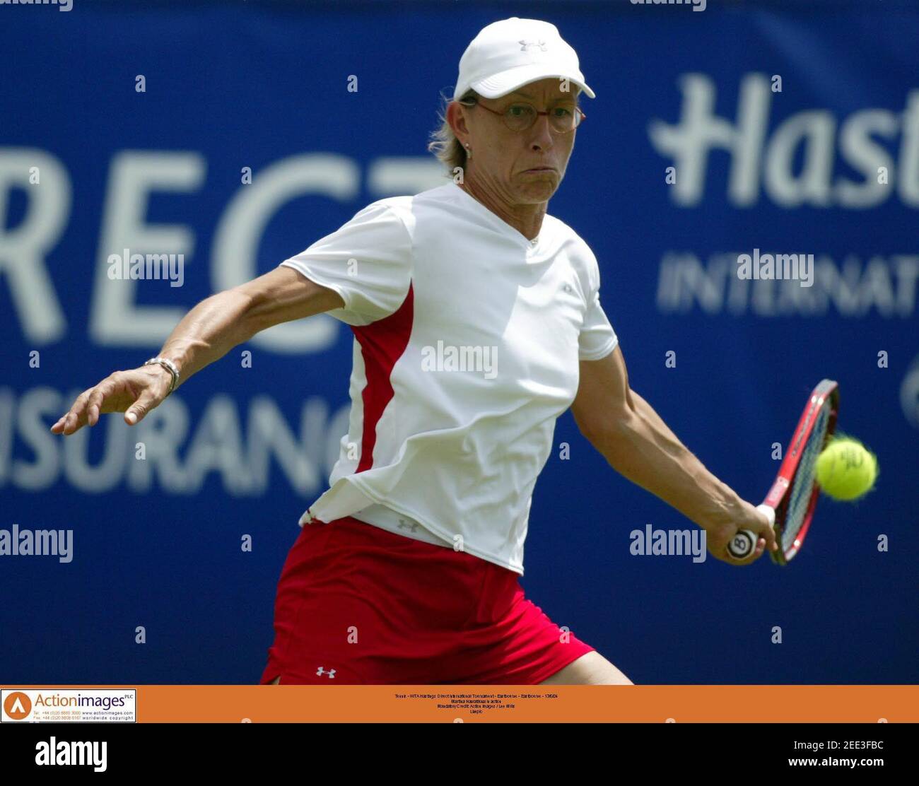 Tennis - WTA Hastings Direct International Tournament - Eastbourne -  Eastbourne - 13/6/04 Martina Navratilova in action Mandatory Credit: Action  Images / Lee Mills Livepic Stock Photo - Alamy
