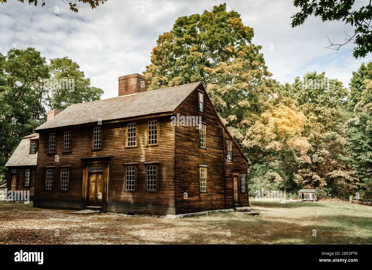 Hartwell Tavern on the Bay Road in Lincoln, Minute Man National Historic Park Stock Photo