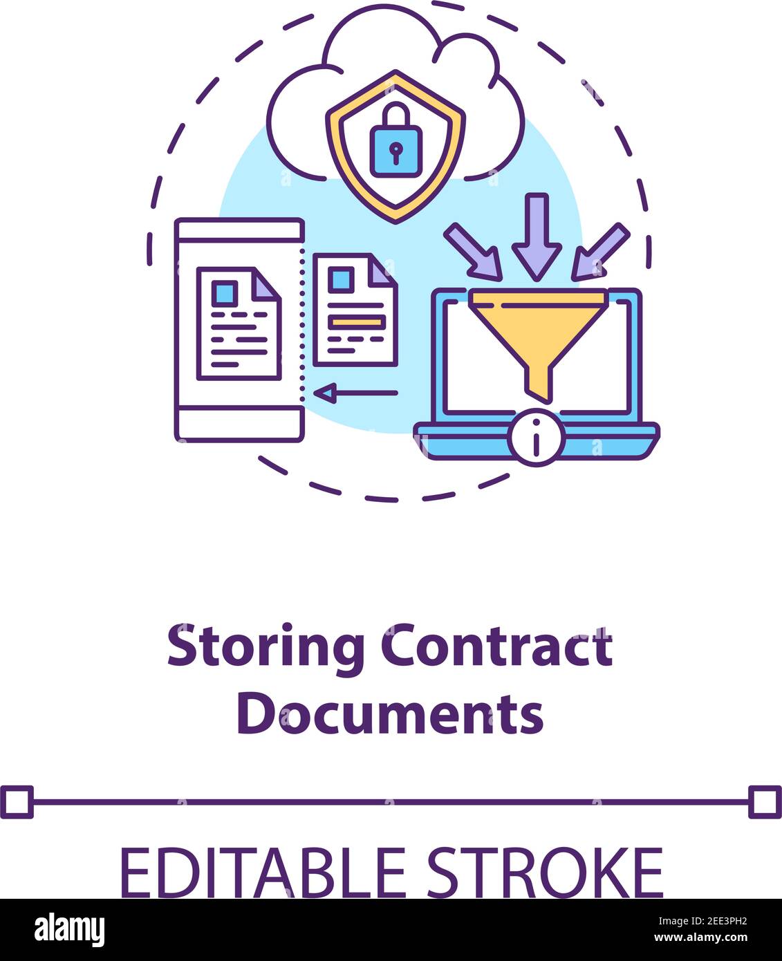 Digitalization of documents Stock Vector Images - Alamy