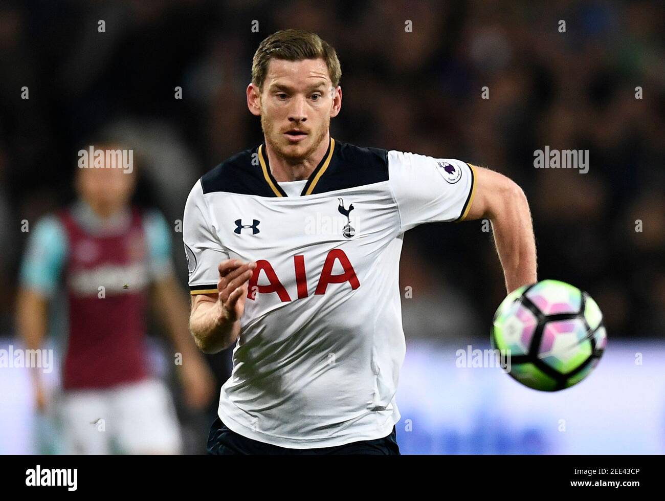 Britain Football Soccer - West Ham United v Tottenham Hotspur - Premier  League - London Stadium - 5/5/17 Tottenham's Jan Vertonghen in action  Reuters / Dylan Martinez Livepic EDITORIAL USE ONLY. No