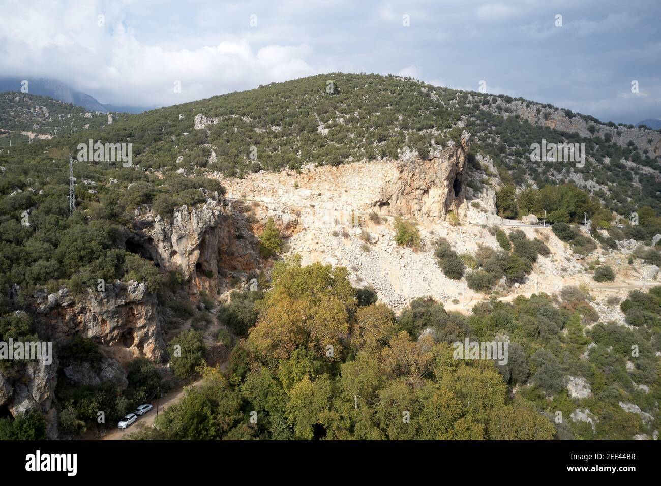 Valley with stones on the hillside Stock Photo - Alamy