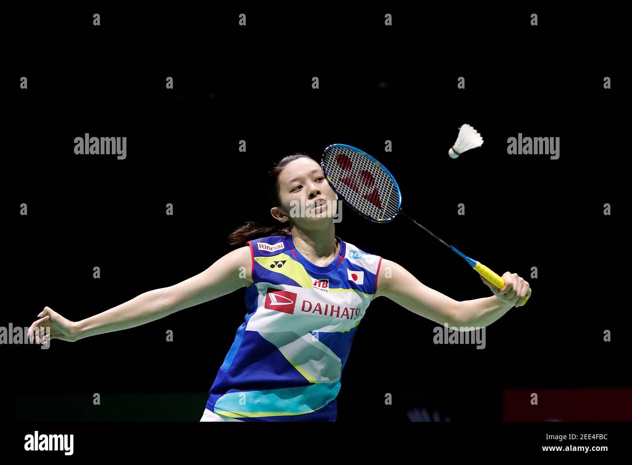 2019 Badminton World Championships - St. Jakobshalle Basel, Basel,  Switzerland - August 19, 2019 Japan's Sayaka Takahashi in action during her  women's singles first round match against Scotland's Kirsty Gilmour  REUTERS/Arnd Wiegmann Stock Photo - Alamy