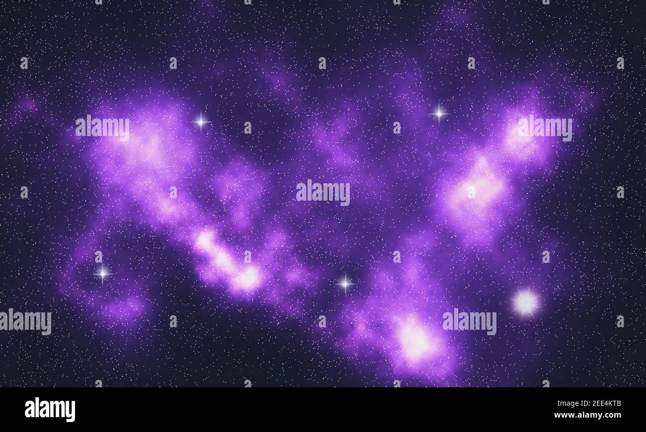 Beautiful purple space nebula Stock Photo - Alamy