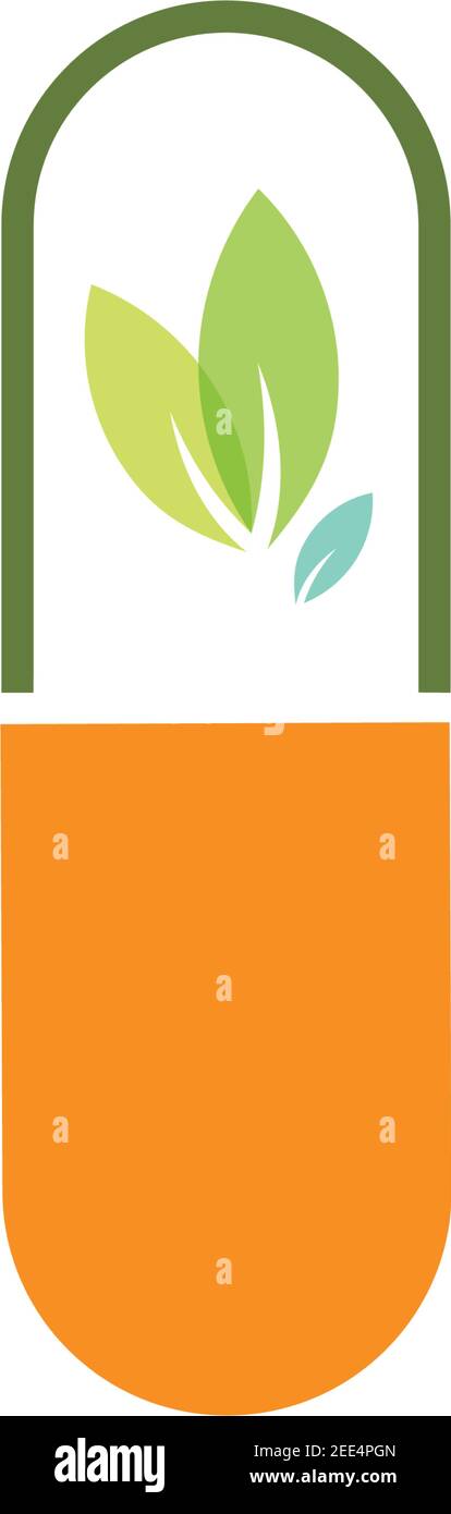 Herbal Supplement - Natural Medicine Logo Template Stock Vector Image ...