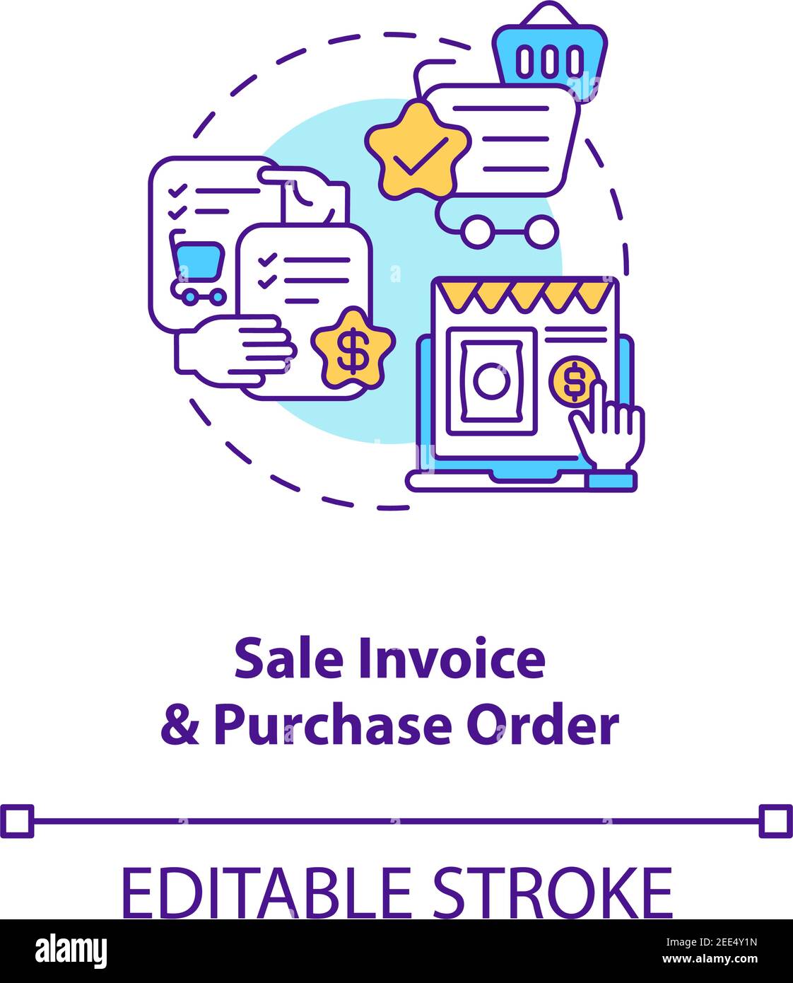 Sale invoice purchase order concept icon Stock Vector Image & Art - Alamy