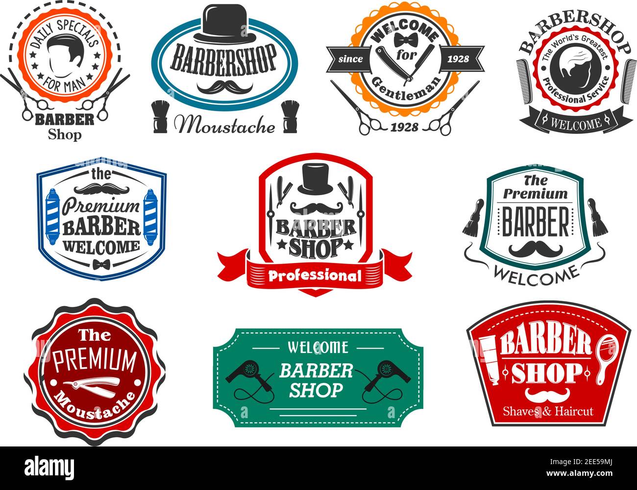 Premium Vector  Barbershop logo. barber shop logo vector template