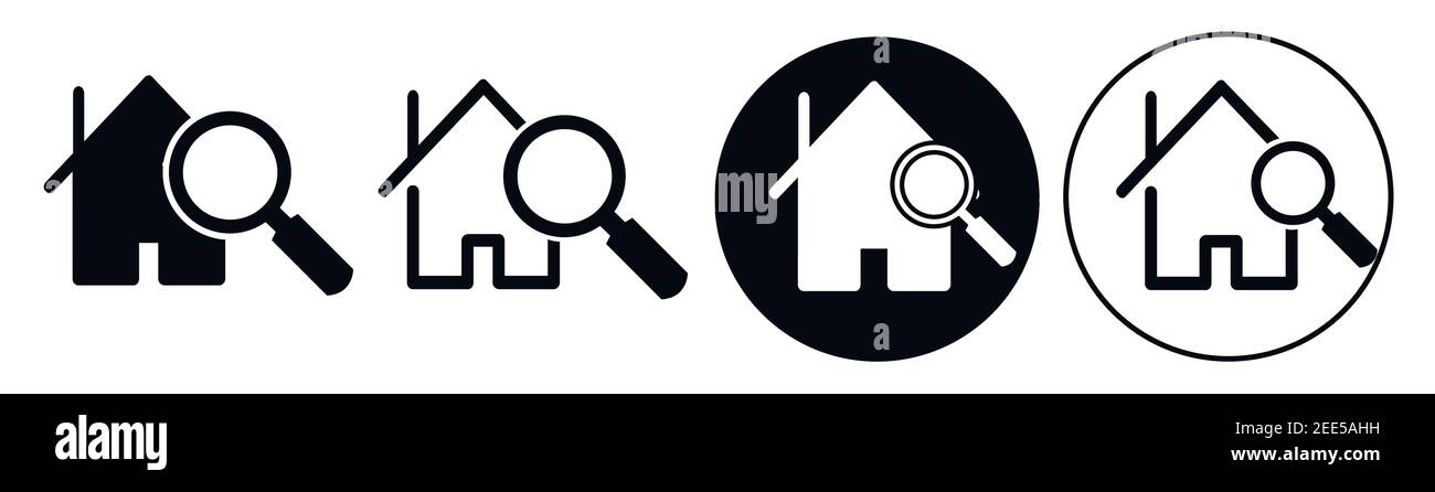 Search house icon, vector simple illustration isolated Stock Vector
