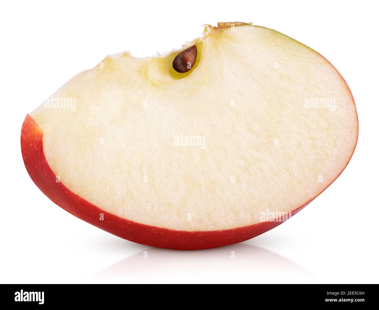 Red apple slice isolated on white background Stock Photo
