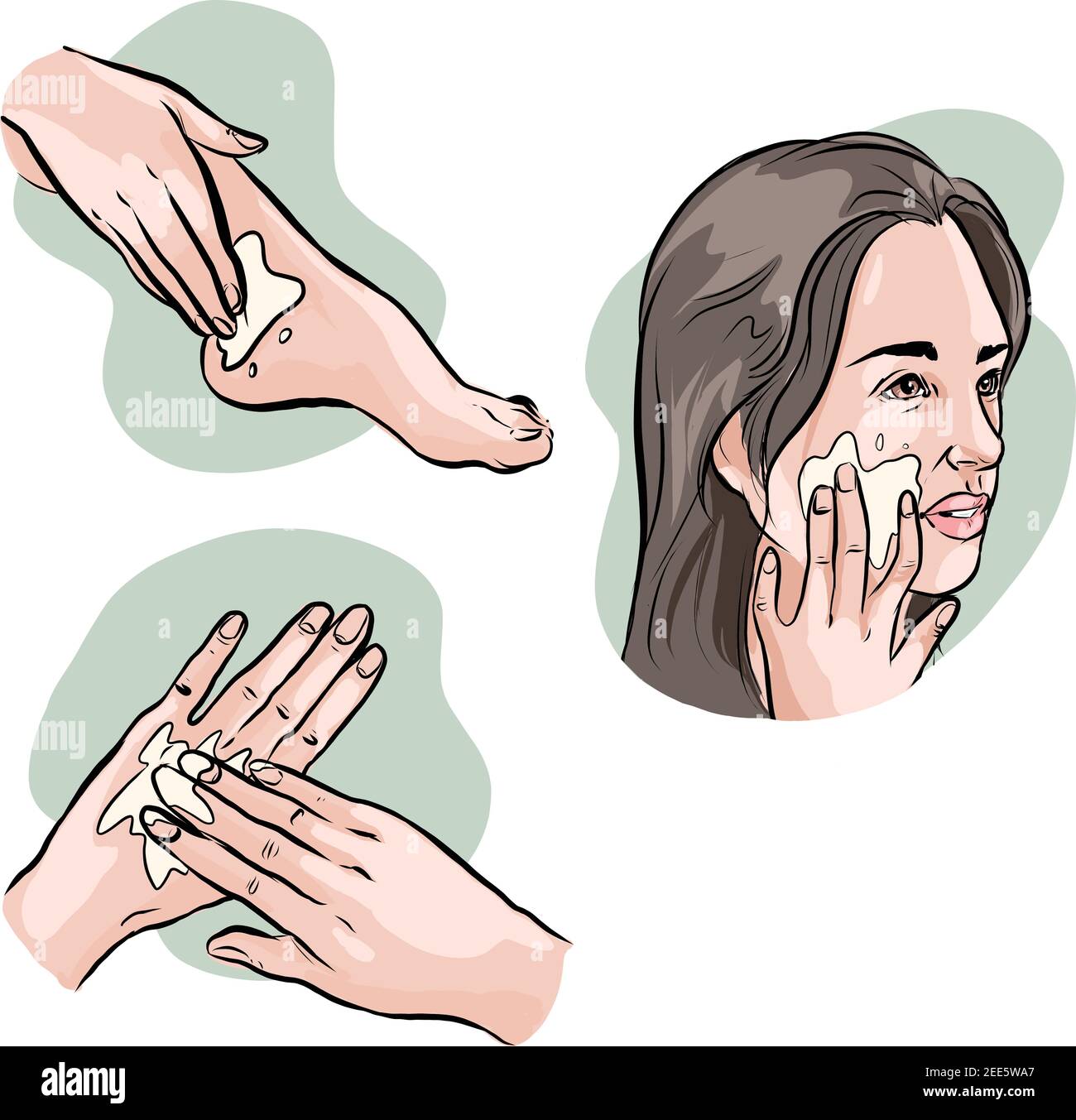 Feet moisturizer Stock Vector Images Alamy