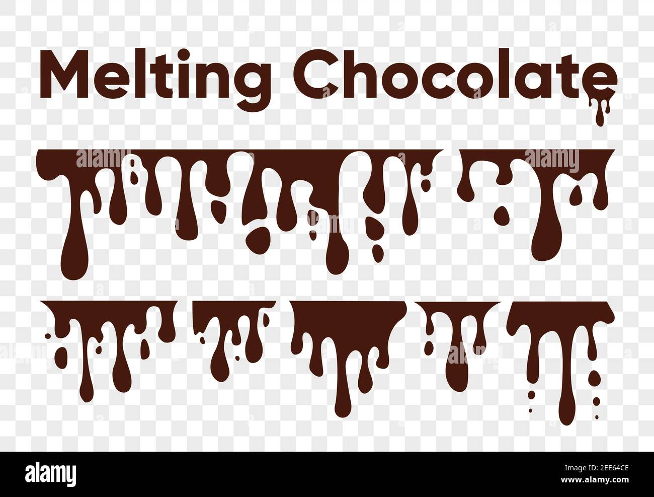 Chocolate with chocolate splashing in the middle isolated on white background Stock Vector
