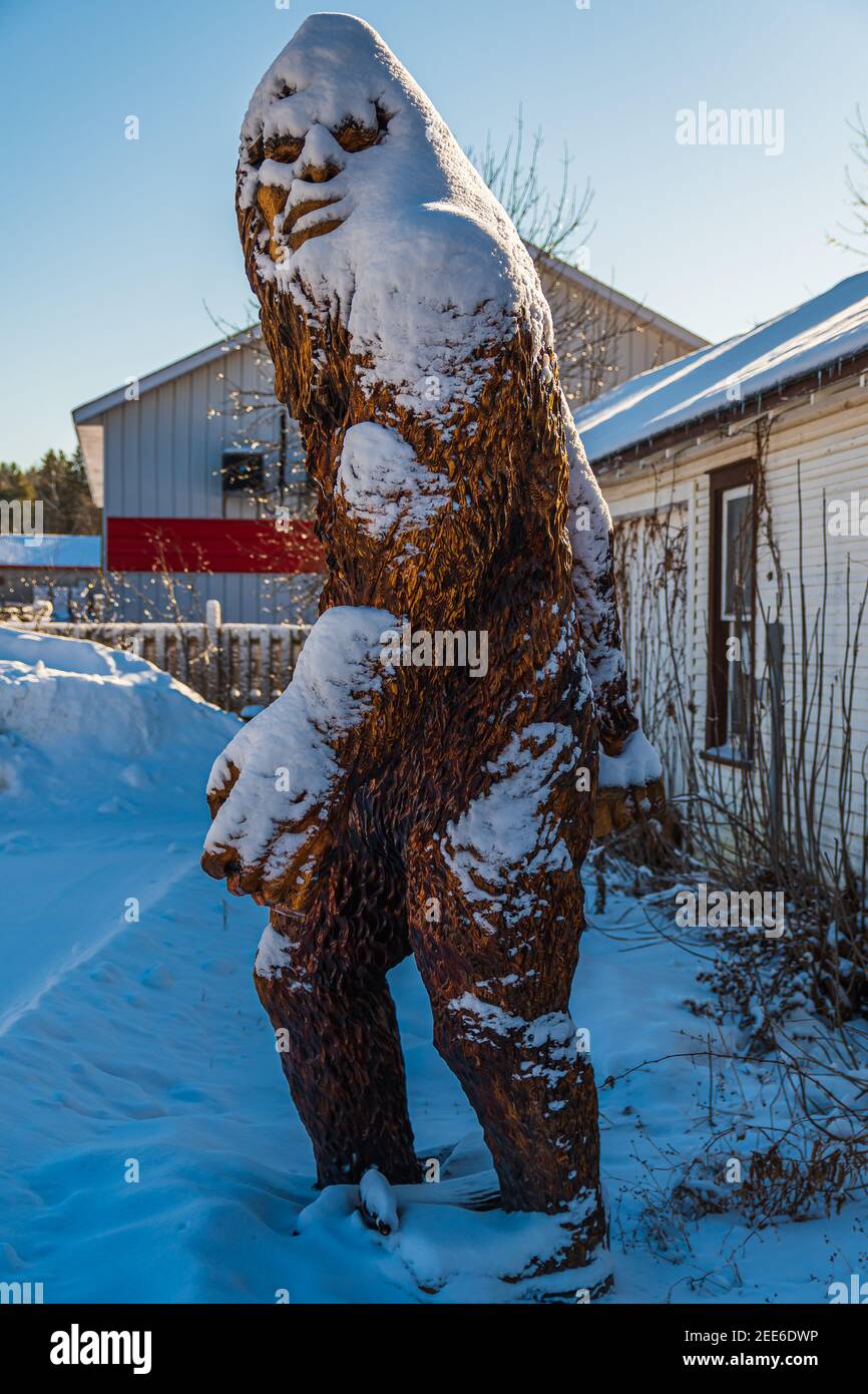 Big Foot covered in snow Stock Photo