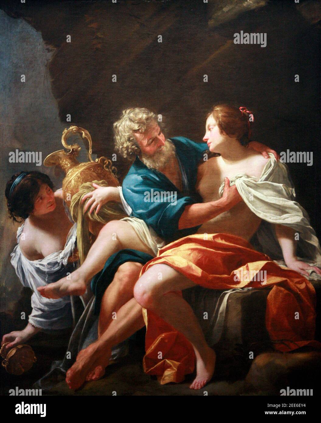 Lot and His Daughters - Simon Vouet, 1633 Stock Photo