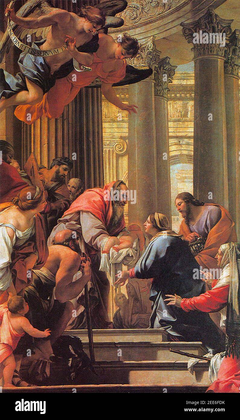 Presentation of Jesus in the Temple - Simon Vouet, 1641 Stock Photo