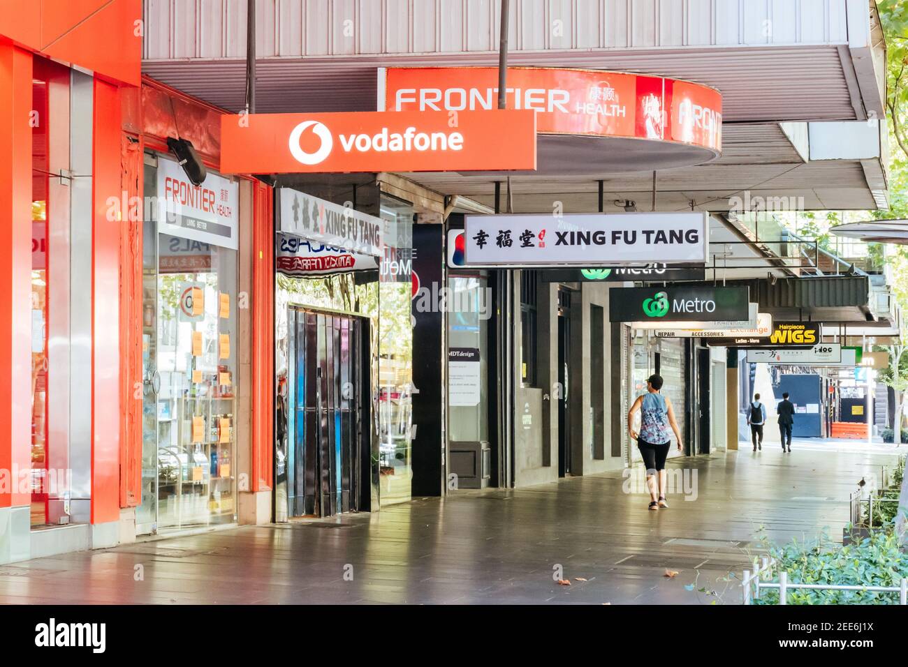 Melbourne in Lockdown During Coronavirus Pandemic Stock Photo